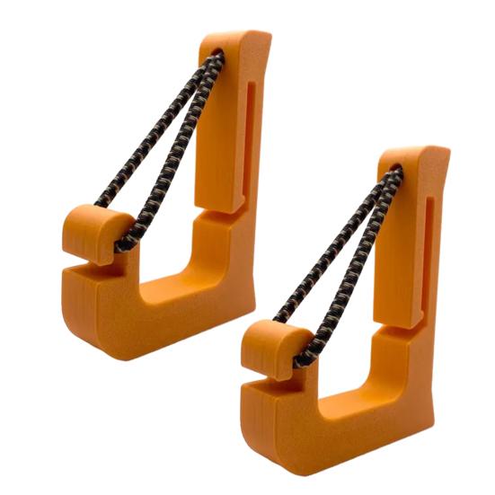 1/2 Bucăți Accesorii cu Cleme Design în Formă de U Fixare prin Agățare Cârlig de Remorcare cu Frânghie Împletită Neagră Reglabilă Clema Reglabilă Convenabilă