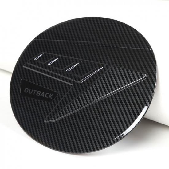 Carbon Fiber ABS Fuel Tank Cap Oil Gas Cover Trim Fit For -23 Subaru Outback