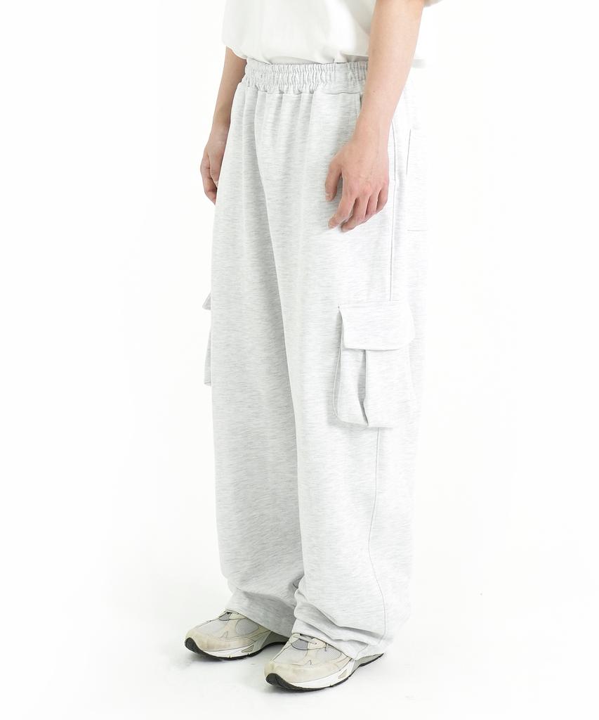 GAINSBORO Utility Cargo String Pants_White Melange