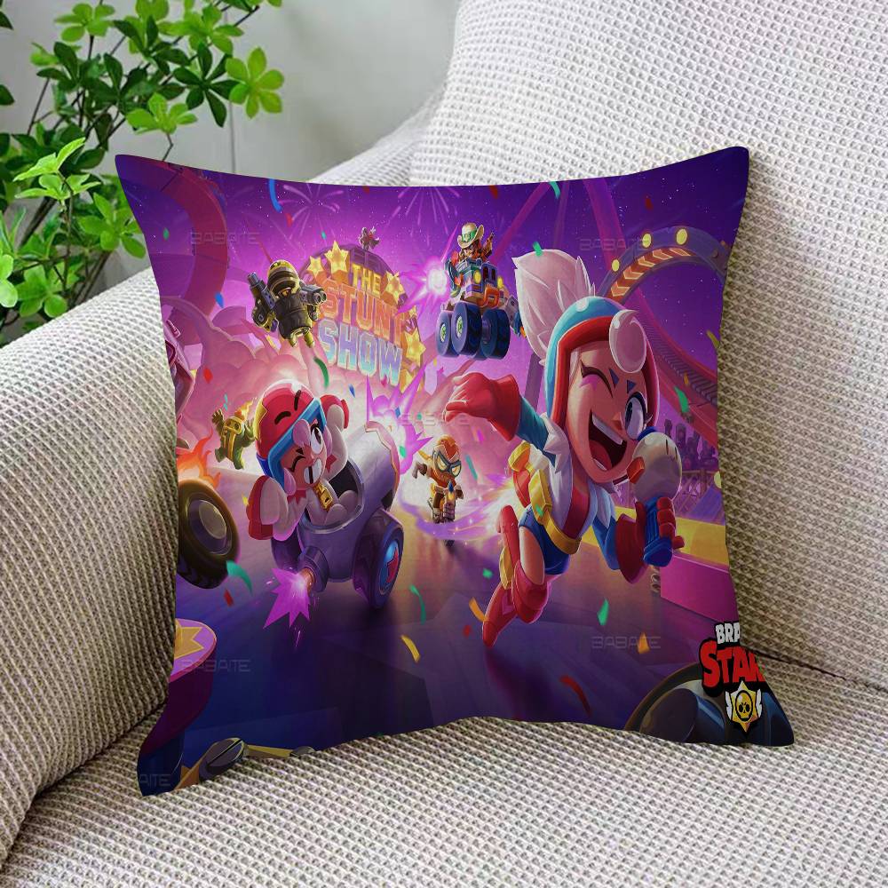 Strategy Game B-BRAWL STARS Pillow Cushion Cover Pillowcase Living Room Sofa Home Decor Customized