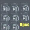 Mop Holder Storage Rack Bathroom Suction Hanging Pipe Traceless Mop Clip Broom Hanger Wall-Mounted Waterproof Rack White Amagi