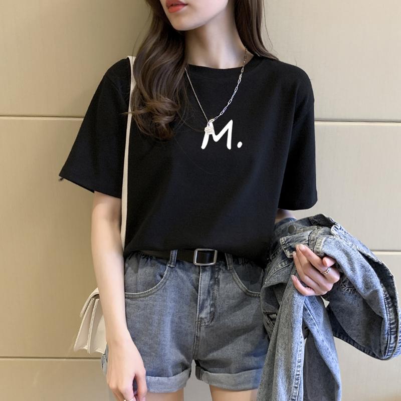 

White T-shirt Women s Short Sleeve Loose Plus Size Top Summer 2025 New Half Sleeve T-Shirt XXXL
