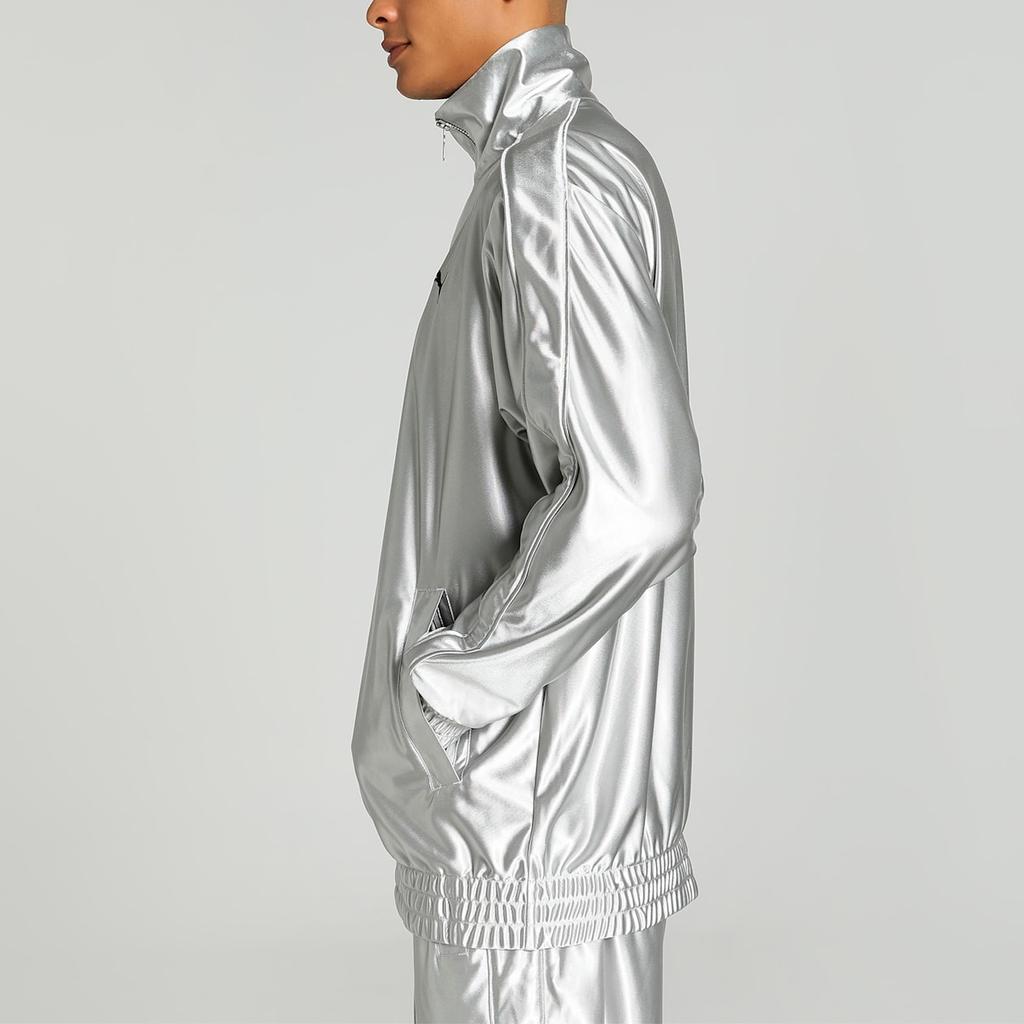 Puma Borussia Dortmund T7 Nadměrná metalická bunda Unisex bunda Světle šedá 627195-01