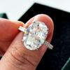 COSYA 8CT 10*14mm Oval geschliffener Vollmoissanit Ring S925 Silber Funkelnder D Lab Diamant Ehering Für Frauen Luxuriöser Feinschmuck