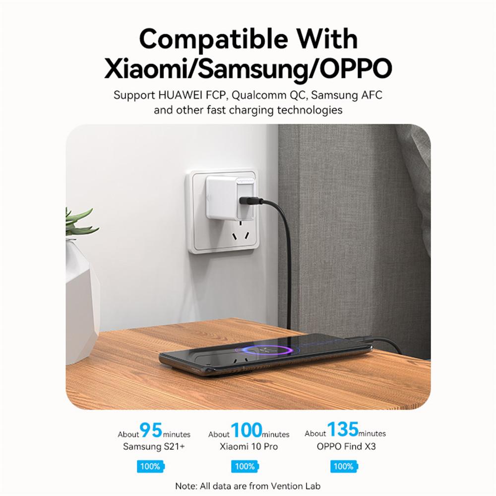 VENTION CTHBG CTH Series 1.5m 2.0 USB-A Male to USB-C Male 3A Data Cable High Speed 480Mbps 60W Charging Cord