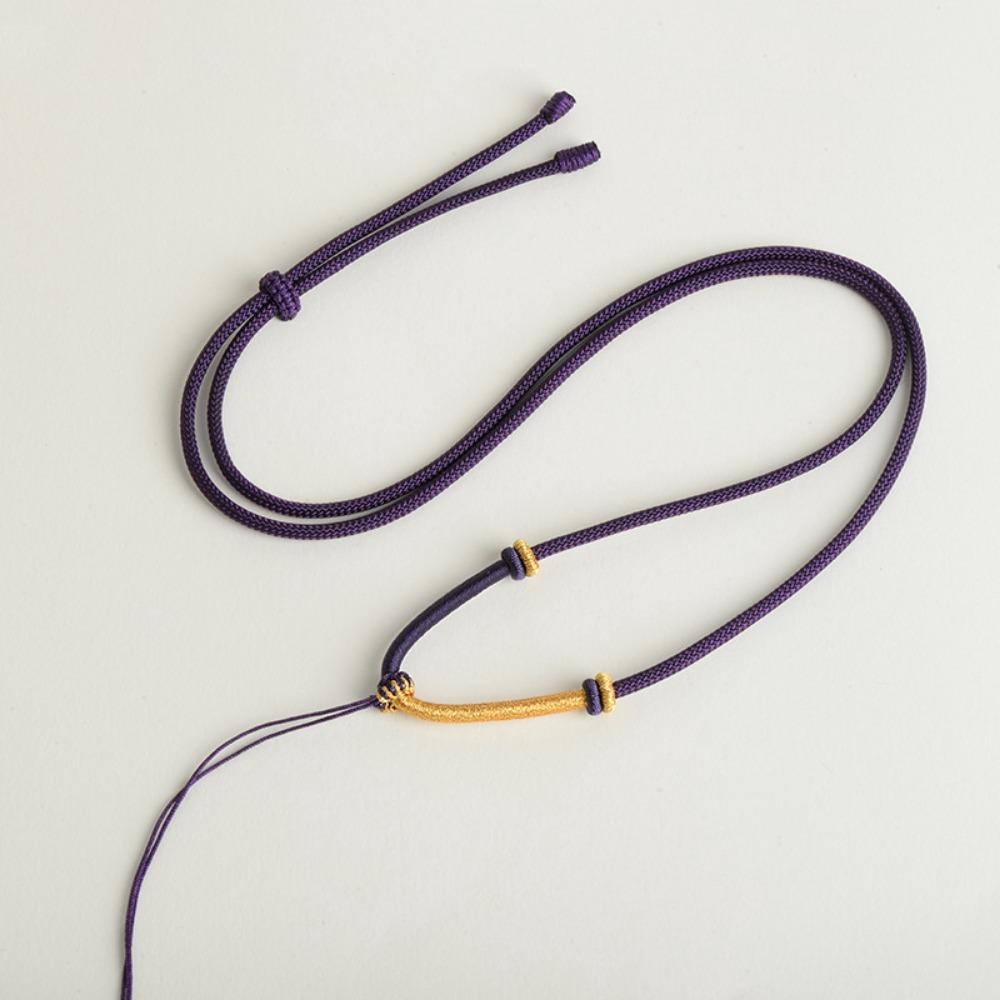 Colier bicolor țesut manual Colier cu frânghie Snur cu pandantiv reglabil pentru bărbați și femei