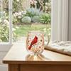 Blumenmuster Glasbecher Morgen-Teetasse, Kolibri-Blumenbecher mit Goldrand, Natur-Motiv Glasware für Kaffee Saft Wein Heiß Kalt