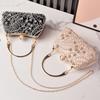Black Handbag Beading Vintage Women's Party Bags Luxury Brands Wholesale Clutch Pearl Hasp Crossbody Bags Fashion Handmade