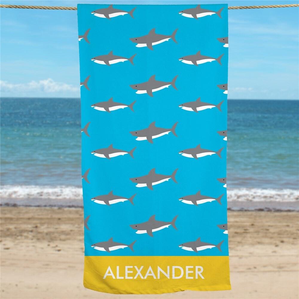 

Shark Bite Beach Towel Oversized Beach Towel for Summer Gift Cute Shark Beach Towel Seaside Summer Vacation W30*H60(CM)