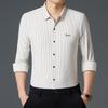 Men's Shirt High-end Autumn Striped Casual Men's High-end Clothes Men's Long-sleeved Shirt