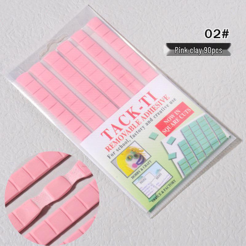 Nail Art Practice Clay: Green and Pink Adhesive for Nail Tip Fixing and Modeling Tools