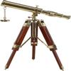 Brass Telescope With Wooden Tripod Stand Maritime Nautical Vintage Desk Décor