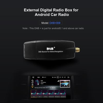 Antenna per auto DAB+ Box Antenna DAB+ Box Ricevitore radio Adattatore interfaccia USB Portatile per Android 5.1 e versioni successive Autoradio