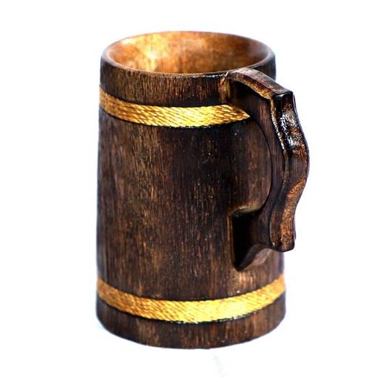 17.78 Cm Wooden Beer Mug for Parties Daily Use Food Safe