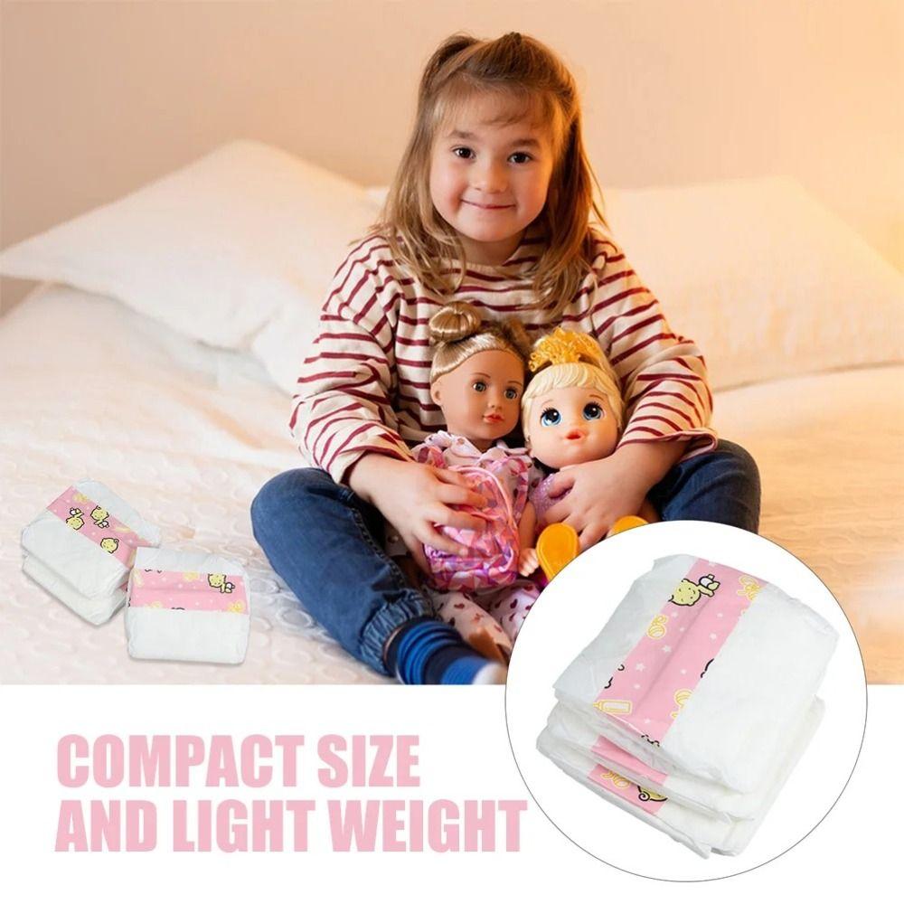 10 Pcs Reborn Dolls Baby Accessories Decorate Pretend Fake Clothes Toy Play House Diapers  Children