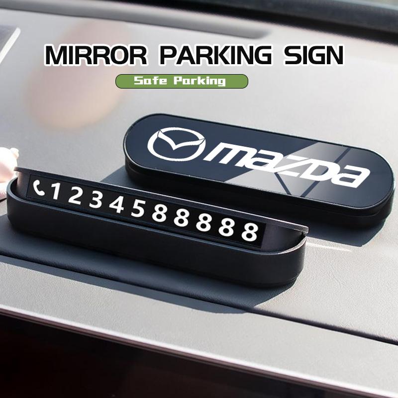 Fashion Car Temporary Parking Phone Number Plate Park Tool Accessories For Mazda 2 3 5 6 Axela Atenza Allegro CX3 CX5 CX7 CX9 W4