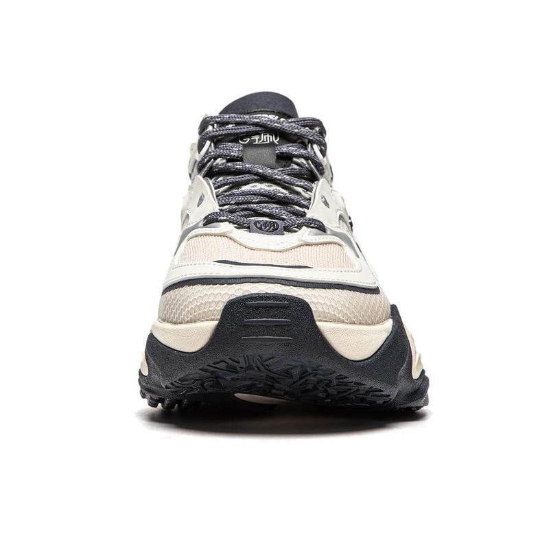 Li Ning CF Su Series Thousand Lines Strategy SS Shock Absorption Rebound Low Top Casual Shoes Women Casual Shoes Gray Off-White AGLU142-1