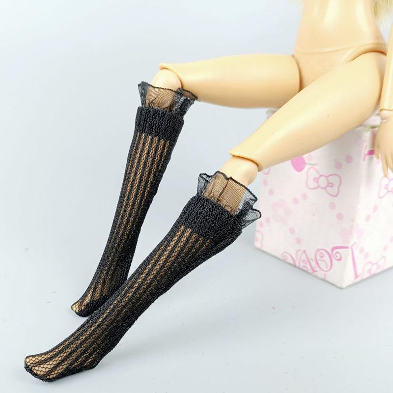 1pair Lace Socks For Blythe Doll Middle Tube Socks for Blythe High Thigh Over the Knee Stocking For Blythe Dolls Accessories Kids