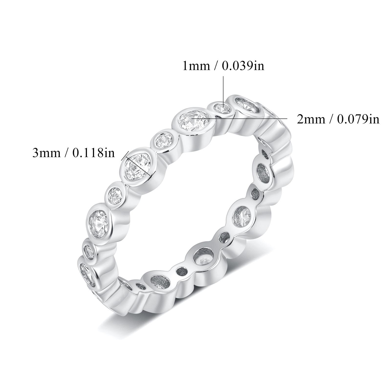 

A new round bag copper inlaid zircon ring women s fashion design high-end ring jewelry, popular 9#