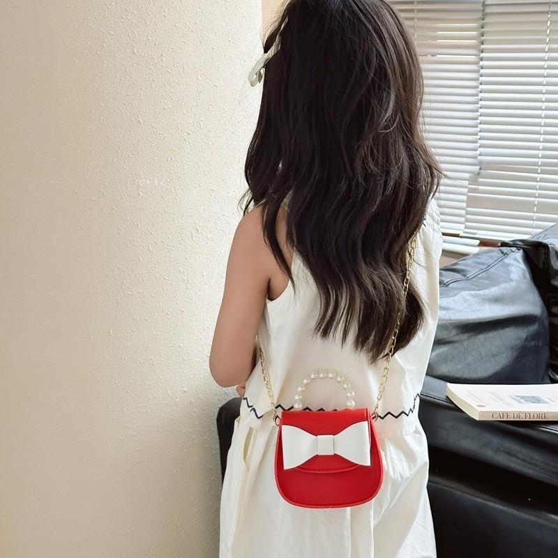 Modern And Chic Princess Shoulder Bag With Adorable Bowknot Design For Children