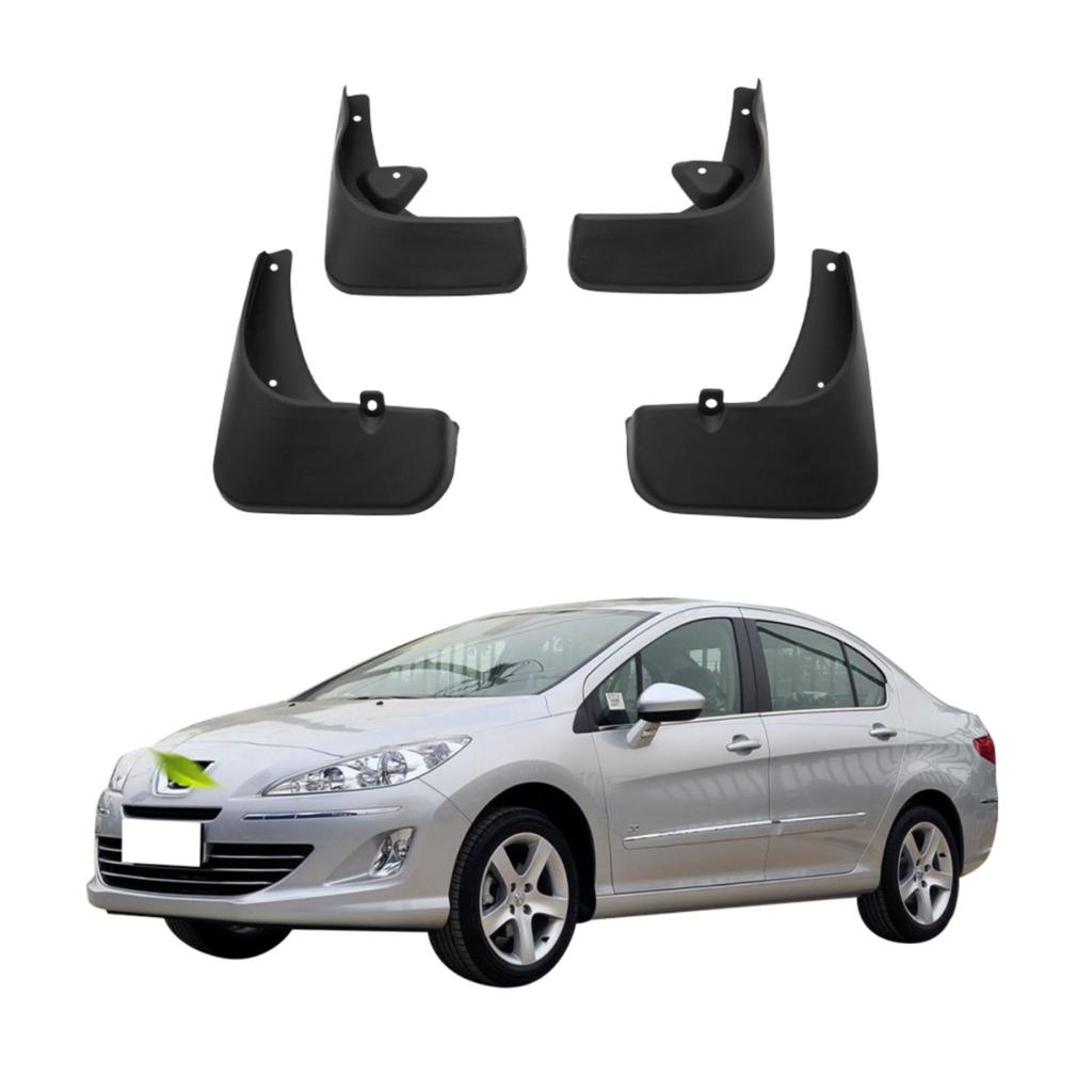 4PCS Car Mud flaps Splash Guards Mudguards Car Mud Flaps Compatible with Peugeot 408 Sedan 2010 2011 2012 2013 2014 2015