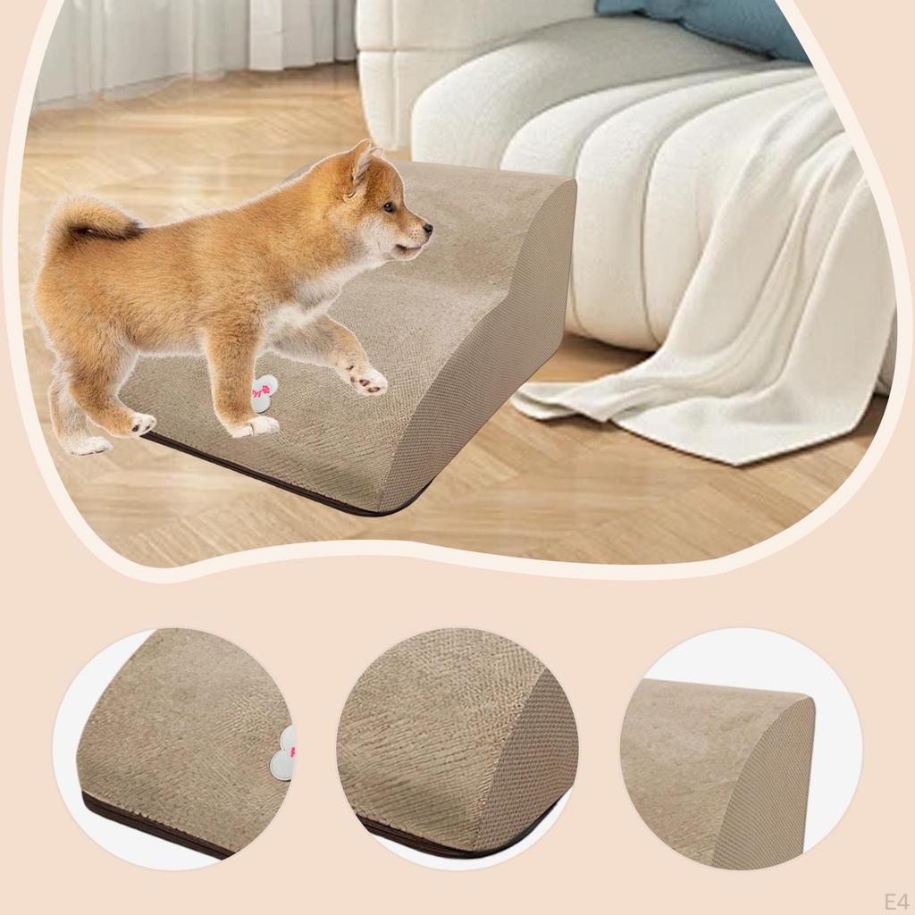 2 Step Dog Stairs Slope Stair Anti Slip Comfortable Removable Cover Multipurpose Gentle