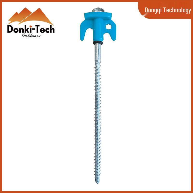 Fluorescent Spiral Tent Stake - Hexagonal Awning Anchor for Camping