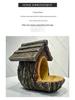Resin Tree Stump Birdhouse & Feeder Garden Decoration