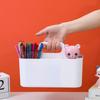 Pen Holder Storage Box Large Capacity Desktop Stationary with Handle Watercolor Marker Caddies Art Supply Storage Holder
