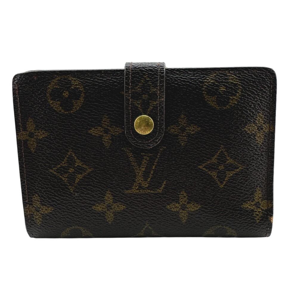 LOUIS VUITTON M61674 Monogram leather Portonet Bie Vienova Bifold Wallet Brown leather Used