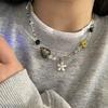 Natural Stone Beaded Auspicious Little Elephant Necklace for Women, High-end Sweater-style Neck Chain Accessory