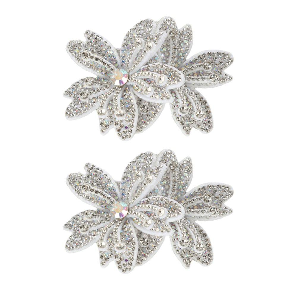 1Pairs Sparkling Flower Brooch Fabrics DIY Craft Rose Brooch Fabrics  Headband Accessories Fabrics