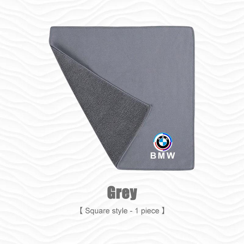 For BMW M E46 E90 E60 Car Sticker Soft Brush Dust Remover Suede Fleece Microfiber Wash Towel For BMW 50th Anniversary 1 3 5 7 series E83 F16 E70 q00