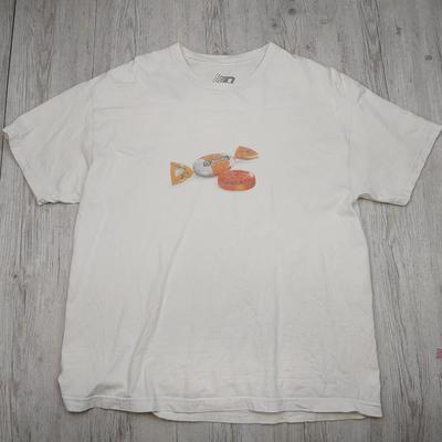 Bronze 56K Bcola Candy Graphic 100% Cotton T-shirt Mens Tees Top Ribbed Crew Neck White Size XL Streetwear