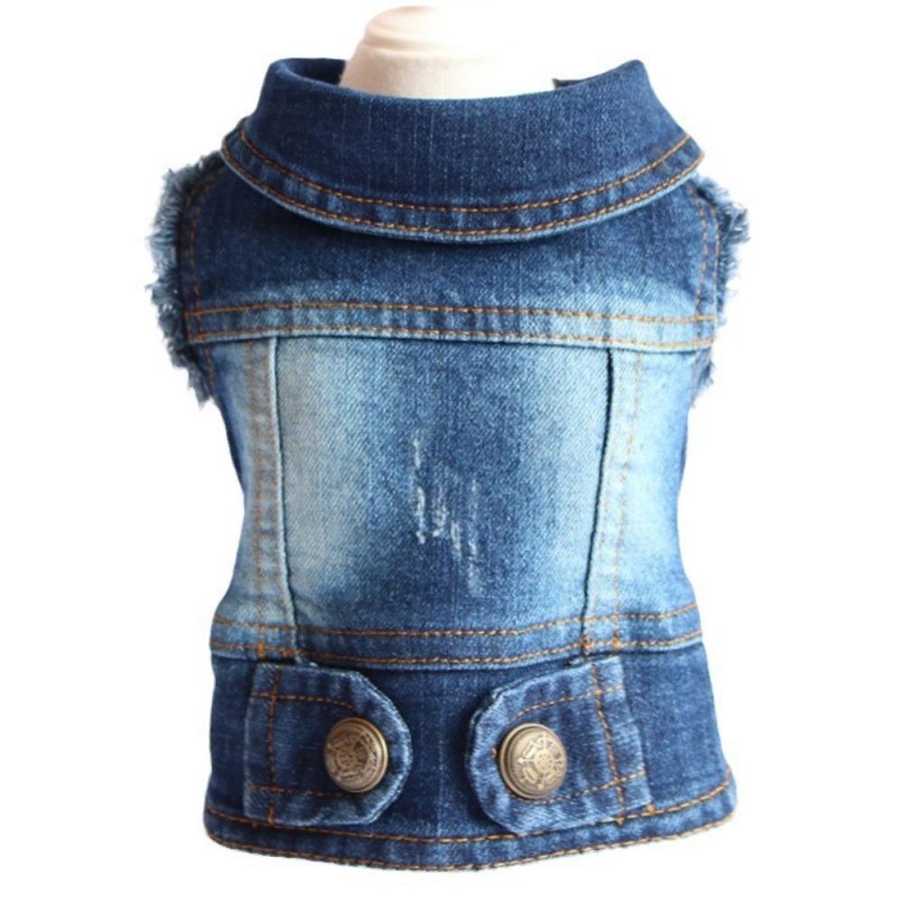 Pet Dog Clothes Denim Jacket Small Dog Vintage Spring Autumn Winter
