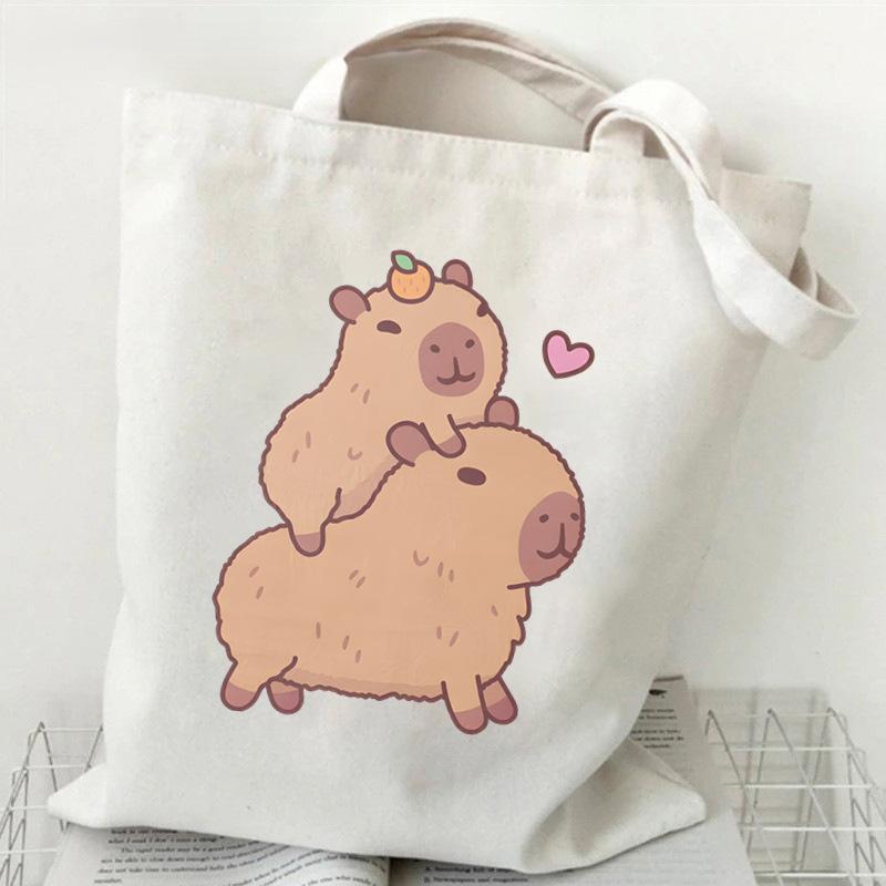 Kreativer Capybara Schulterrucksack Studententasche mit großer Kapazität Umhängetasche Lässige Handtasche