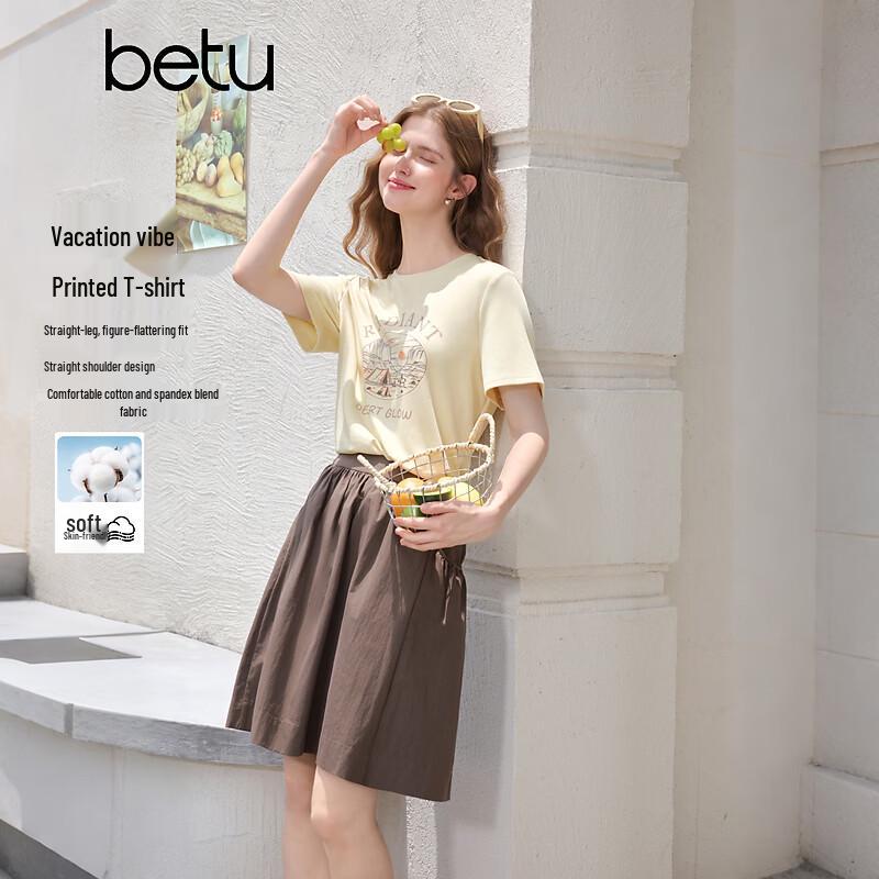 Betu Women s Summer Printed Short Sleeve T-Shirt S