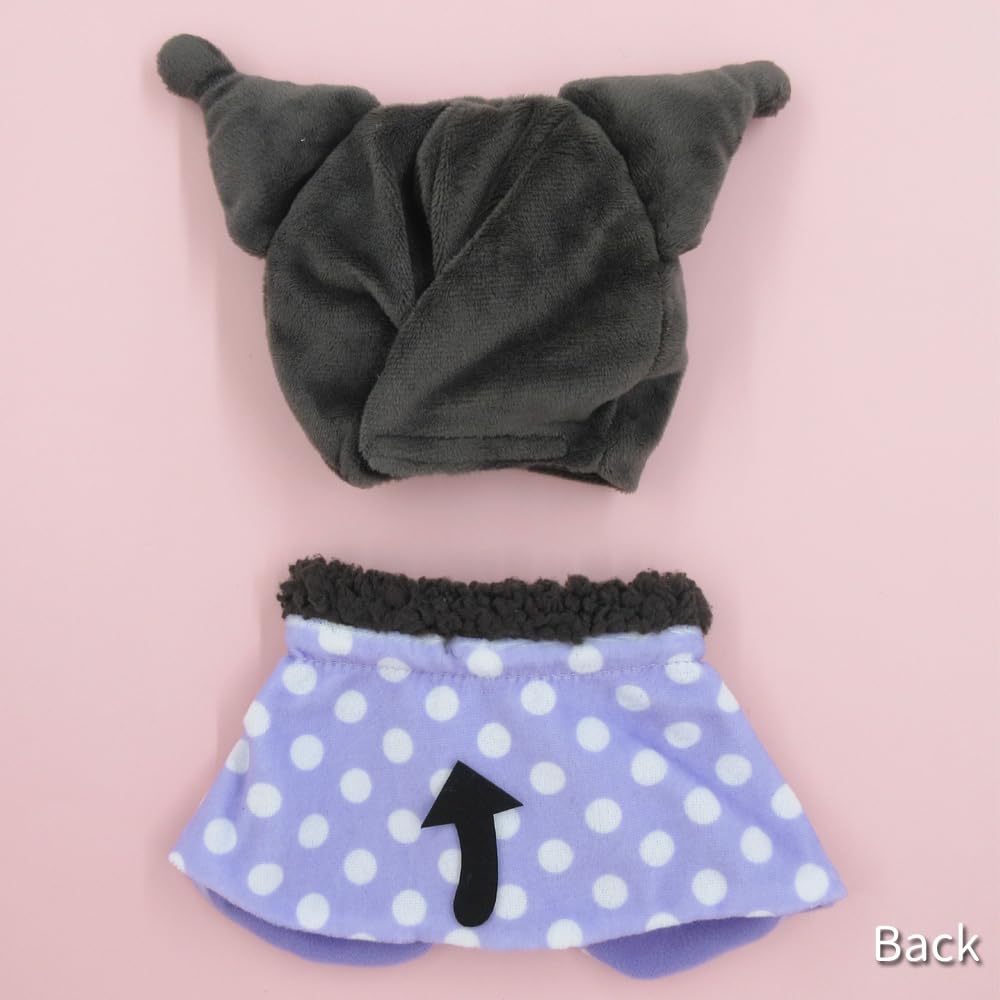[Naito Design Institute] Plush Costumer Kuromi, Size M, Plush Clothes for Ages 6 and Up, Hat Width: Approx. 19.5cm