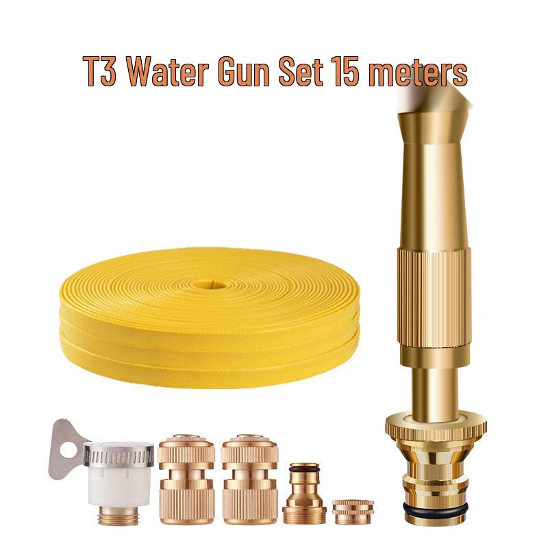 4-Point TPE Garden Hose: Home Car Wash & Watering with Water Gun Nozzle