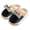2025 new cotton slippers winter home indoor velvet bow cute student dormitory warm cotton mop