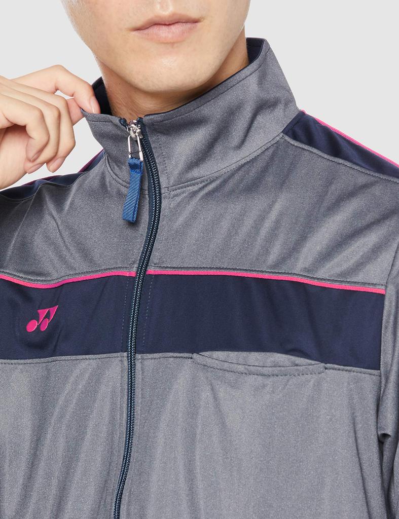Kiraku Lightweight Compact Windproof Jacket CY104 11 Gray Moku X Pink Japan M To Japanese Size [Yonex] (equivalent M)