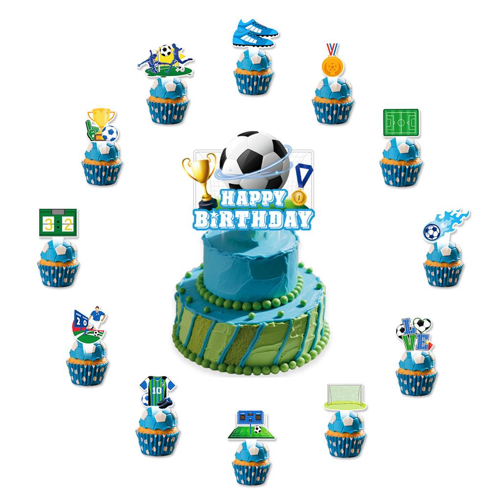 Custom Football-Themed Party Supplies, Birthday Decoration, World Cup Tableware, Party Atmosphere, Banner Props