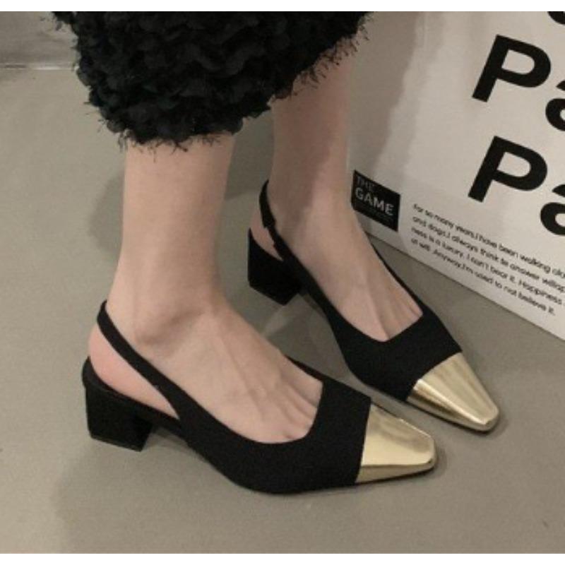 New Style Women's Shoes Women's Dress Shoes Mid Heel Wedding Sandals All Matching Pointed Princess Shoes Zapatos Mujer