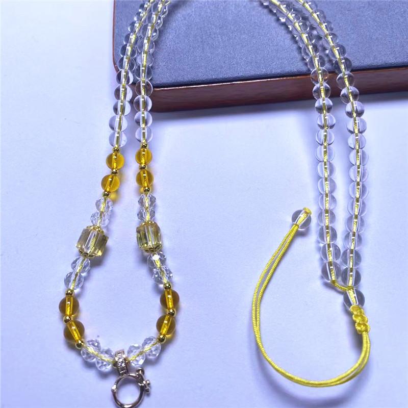 Versatile Bead Chain Thangka Buddha Brand Fox Fairy Bead Chain, Fashion Necklace, Bead Sweater Chain Chalcedony