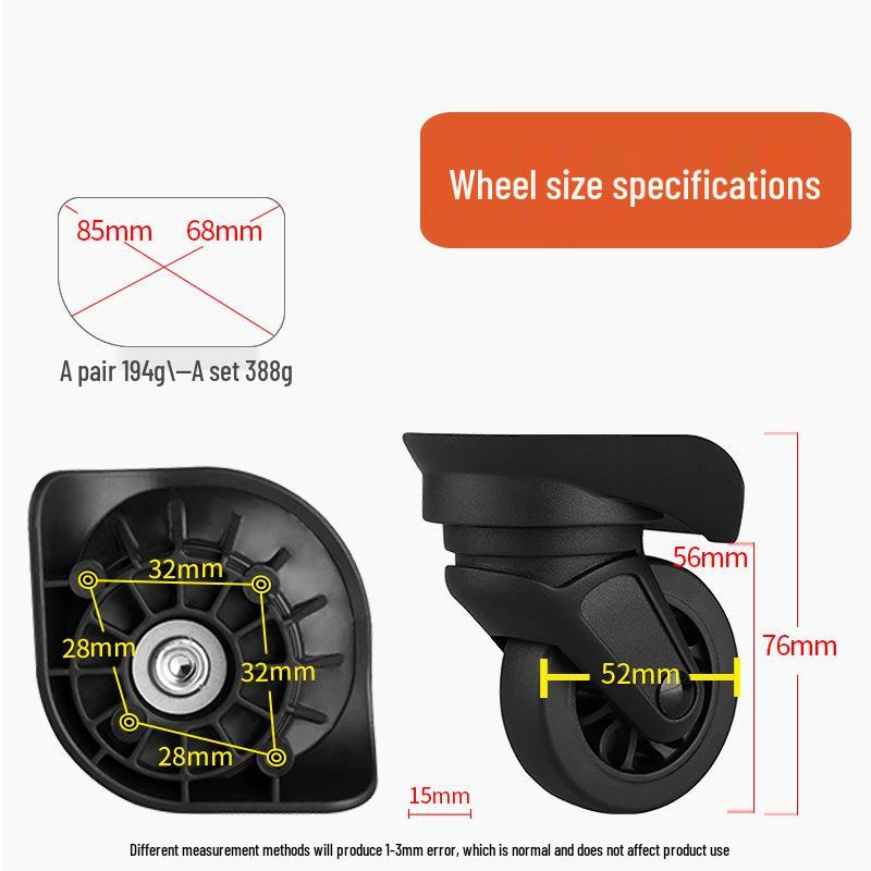 Accesorios Universales con Estilo para Ruedas de Equipaje - Ruedas Clásicas para Maletas de Viaje