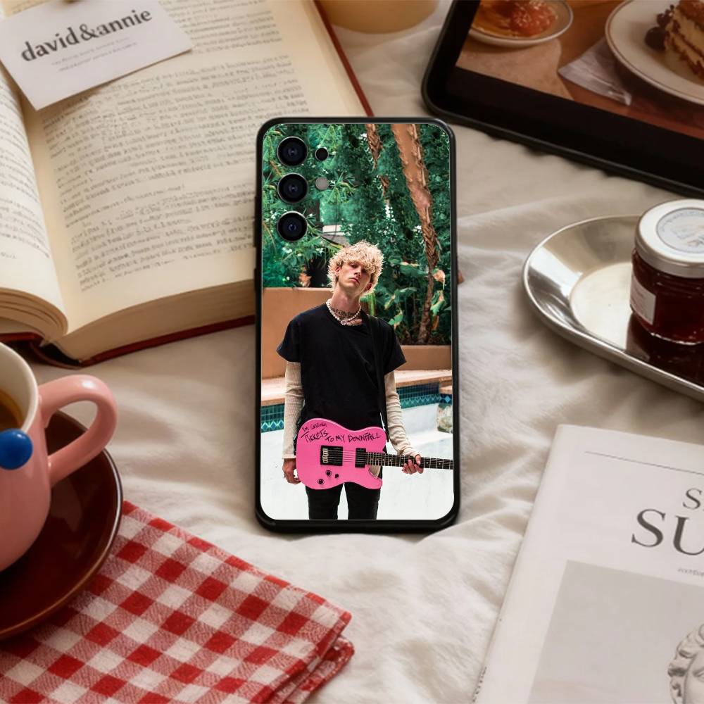 Rock Music M-MGK Kelly Phone Case For Samsung S 25,24,23,22,30,21,10,9,Ultra,Plus,Lite,FE,4,5 G Soft Black Case