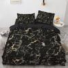 Marble King Queen Duvet Cover Cool Black and White Texture Pattern Bedding Set for Teens Adults 2/3pcs Polyester Quilt Cover