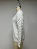 Autumn Winter Fashionable Sensual Lace V Neck Knit Drop Shoulder Pullover Sweater Top Luxurious Relaxed-fit Slimming and Versatile Top