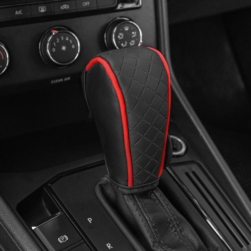 Universal Car Shift Lever Cover Leather Central Control Gear Head Cover Car Shift Knobs Cover Car Interior Hanging Accessories