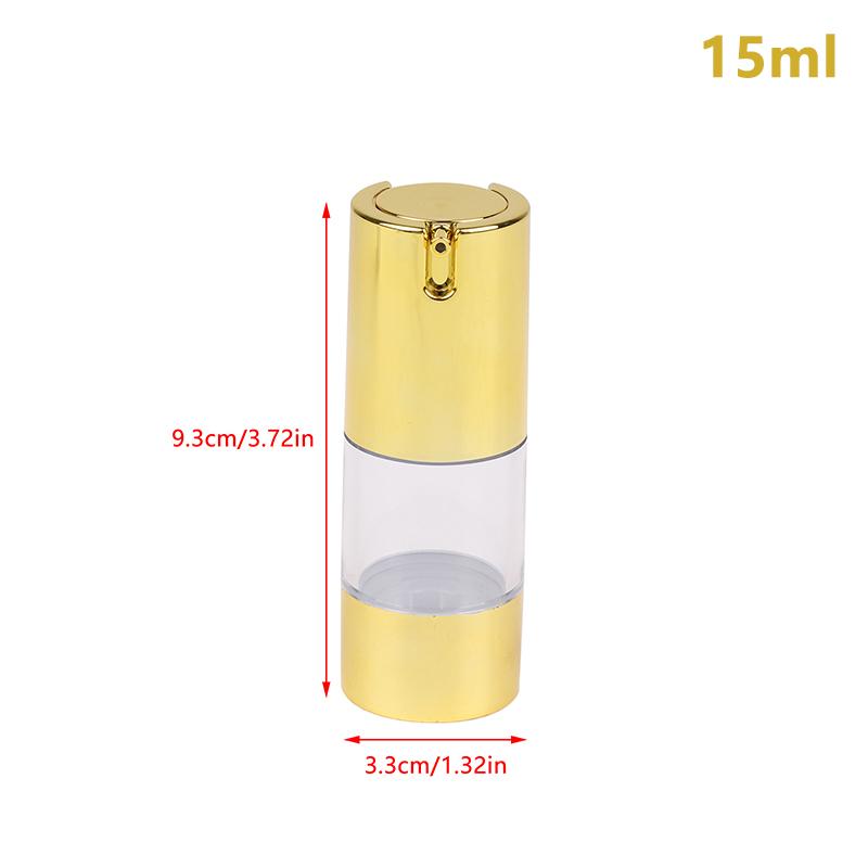 1Pcs 15/30/50ml Luxury Refillable Airless Pump Bottles Portable Vacuum Cosmetic Containers for Lotion Treatment and Travel Use